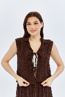 Resim Viole&More Kadın Etek Takım Kolsuz Bağlamalı