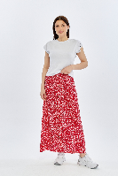 Resim Viole&More Kadın Etek Uzun Önden Düğmeli