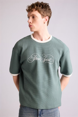 Resim Defacto Erkek T-shirt H3526AX/GN829