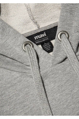 Resim Mavi Logo Kapüşonlu Erkek Sweat M065606-28387