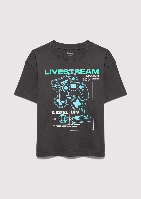 Resim Mavi Erkek Çocuk Tişört M6610419-70087