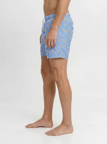 Resim Jack & Jones Jpstmauı Breeze Mını Strıpe Swım Srt Sn Erkek Deniz Şortu 12291425