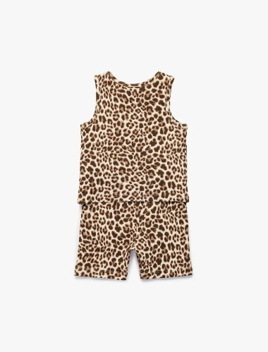 Resim Koton Kız Bebek Şort Takım 6SMG10030AK