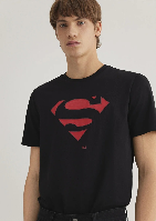 Resim Mavi Erkek Superman Baskılı T-Shirt M066875-900