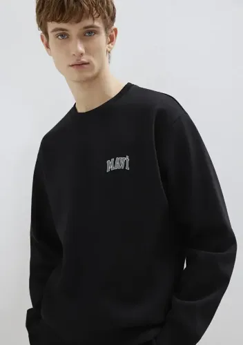 Resim Mavi Baskılı Erkek Sweat M0611716-900