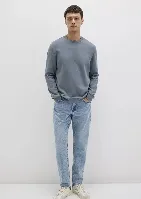 Resim Mavi Bisiklet Yaka Erkek Sweat M0S10457-80889