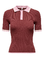 Resim Only Onlmeddı Ss Contrast Polo Cc Knt Kadın T-Shirt 15363165
