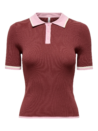 Resim Only Onlmeddı Ss Contrast Polo Cc Knt Kadın T-Shirt 15363165
