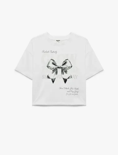 Resim Koton Kız Çocuk T-shirt 6SKG10510AK