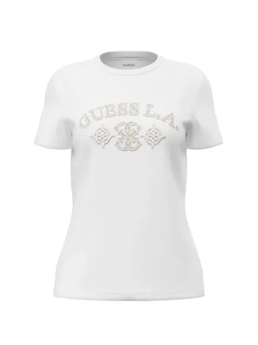 Resim Guess Pure White Kadın T-Shirt V6Bı12K6647-G011