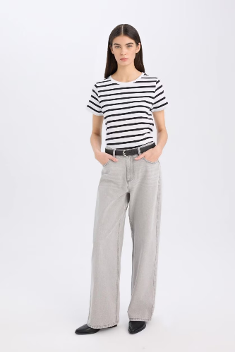 Resim Defacto Kadın T-shirt C2612AX/BK81