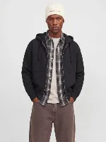 Resim Jack & Jones Jorsalamanco Structure Sweat Zıp Hood Erkek Sweat 12303071