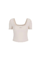 Resim Guess Athleisure  Kadın  T-shirt V6GP04K2969-G1O6 Cırce Ss Rıb Top