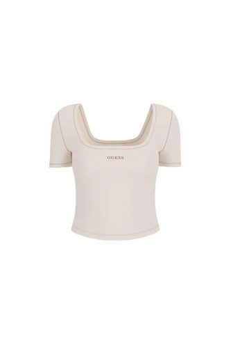 Resim Guess Athleisure  Kadın  T-shirt V6GP04K2969-G1O6 Cırce Ss Rıb Top