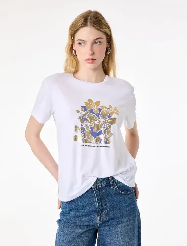 Resim Koton Kadın T-shirt 6SAK50079EK