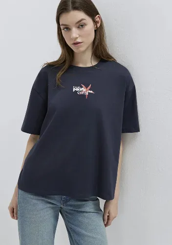 Resim Mavi Kadın T-shirt M1613921-70087