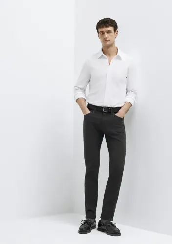 Resim Mavi Erkek Kanvas Pantolon M00351A4090
