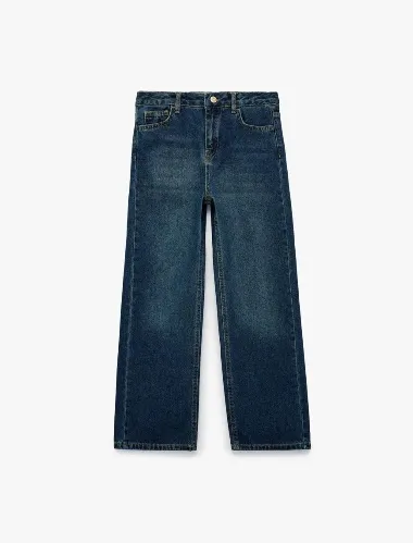 Resim Koton Kız Çocuk Jean Pantolon 7WKG40005AD