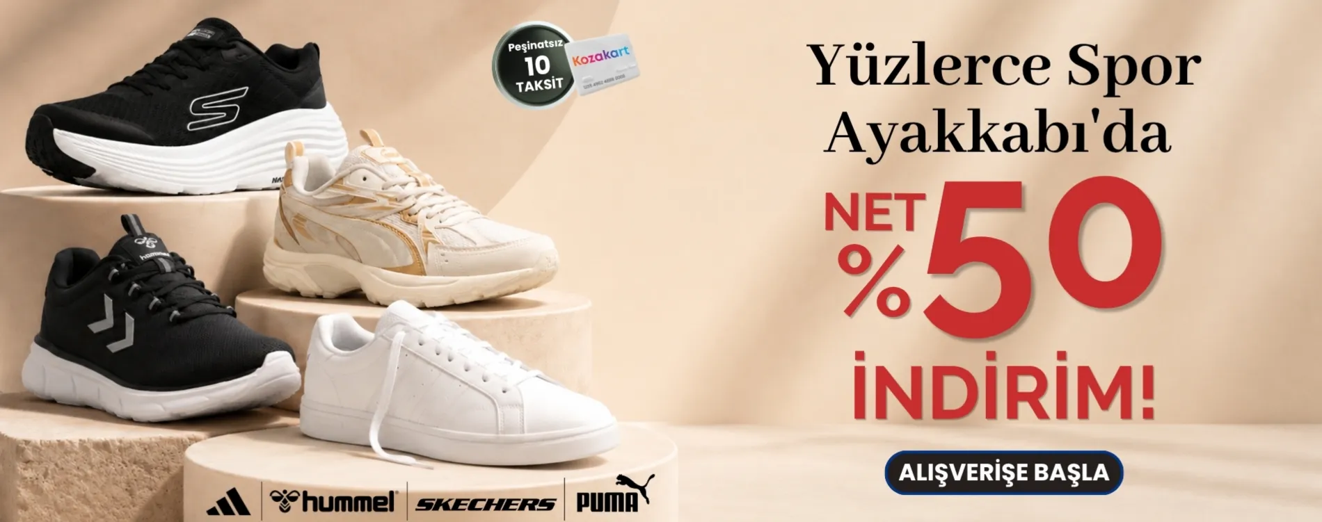 Yüzlerce Spor Ayakakbıda %50 İndirim Web