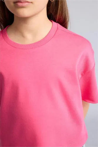 Resim Defacto Kız Çocuk T-shirt H7237A8/PN201
