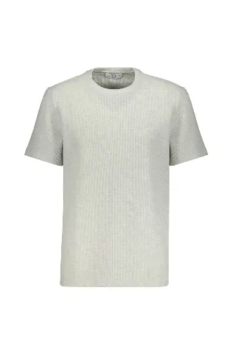 Resim Süvari Waffle Sıfır Yaka Erkek T-shirt Sts1014000001