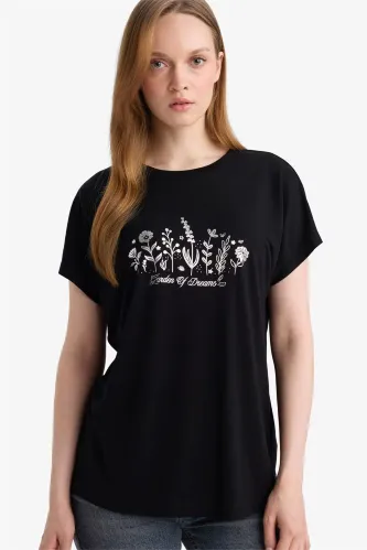 Resim Defacto Kadın T-shirt G2876AX/BK81