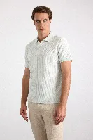 Resim Süvari Polo Yaka V Patlı T-shirt Sts1014000005