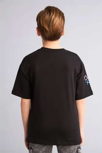 Resim Defacto Erkek Çocuk T-shirt H3518A8/BK81
