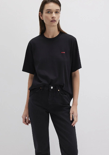 Resim Mavi Kısa Kol Kadın T-Shirt M1612122-900