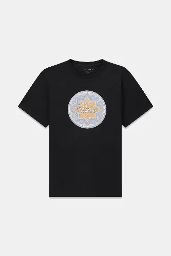 Resim Guess  Erkek  T-shirt M6GI48K3583-JBLK Ss Bsc Mosaıc Tıle Tee