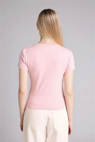 Resim Defacto Kadın T-shirt E7016AX/PN186