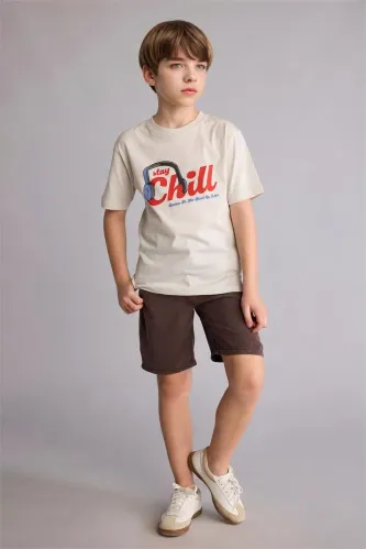 Resim Defacto Erkek Çocuk T-shirt G9965A8/GR503
