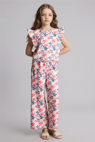 Resim Defacto Kız Çocuk Kanvas Pantolon H1510A8/BG737