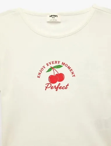 Resim Koton Kız Çocuk T-shirt 6SKG10477AK