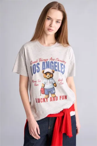 Resim Defacto Kadın T-shirt H6964AX/GR100