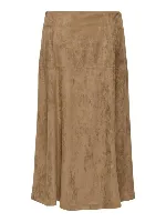 Resim Only Onllıxa Mw Long Faux Suede Skırt Cc Pnt Kadın Etek 15376828
