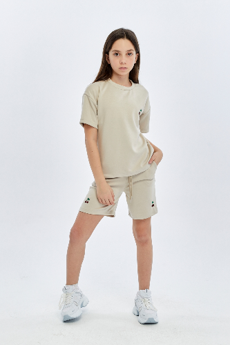 Resim Yenikoza Kız Çocuk Şort Takım