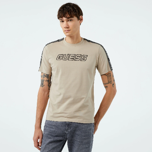 Resim Guess Athleisure  Erkek  T-shirt Z4GI18J1314-G9I0 Arlo Cn T-Shırt
