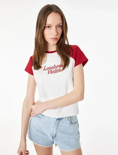 Resim Koton Kadın T-shirt 6SAL10607IK