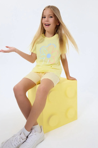 Resim Yenikoza Kız Çocuk Şort Takım