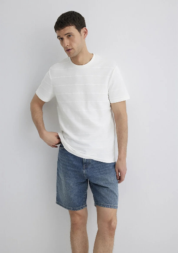 Resim Mavi Regular Erkek  T-shirt M0611409-70057