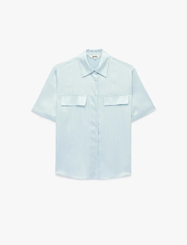 Resim Koton Kadın Kısa Kol Gömlek 6SAK60006PW