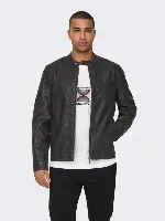 Resim Only & Sons Onsmike Pu Racer Jacket Otw Vd Noos Erkek Deri Mont Ve Ceket 22012339