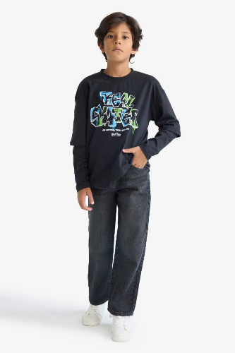 Resim Defacto Erkek Çocuk Uzun Kol Sweat E9585A8/NV86