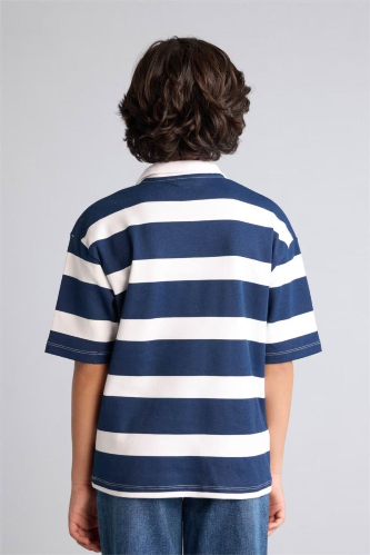 Resim Defacto Erkek Çocuk T-shirt H0915A8/NV256