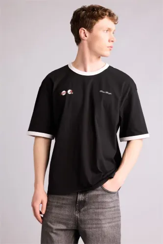 Resim Defacto Erkek T-shirt G5610AX/BK81