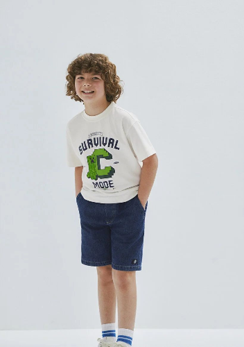 Resim Mavi Erkek Çocuk Tişört M6610433-70057