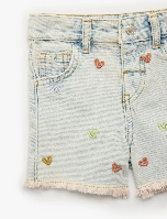 Resim Koton Kız Bebek Kot&Kanvas Şort 6SMG40002AD
