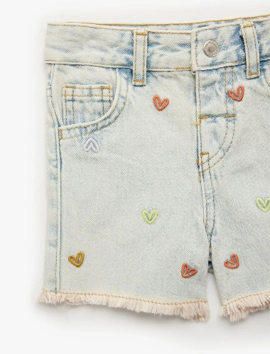 Resim Koton Kız Bebek Kot&Kanvas Şort 6SMG40002AD