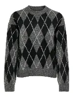 Resim Only Jdybıanka L/S Argyle Pullover Knt Kadın Kazak 15381327